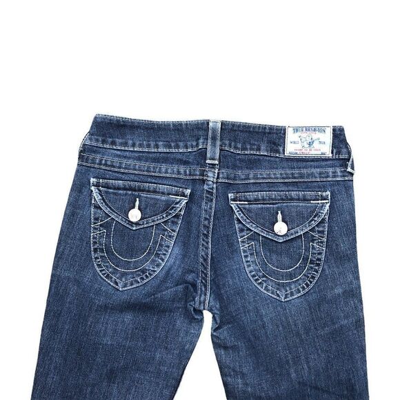 TRUE Religion Jeans Size 29 STRAIGHT Blue - Picture 2 of 6